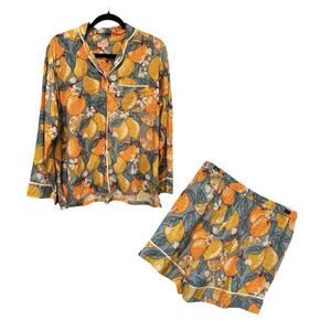 Powder Citrus Effortless Elegance Soft Pajamas Small S Pajama Set Top Bottom PJs